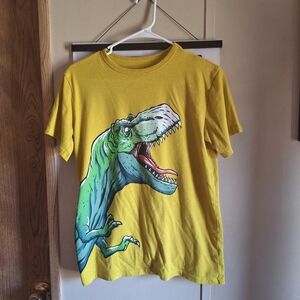 Boys Yellow T-rex T-shirt